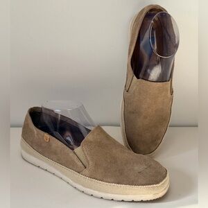 Verbenas Nuria Slip On Moccasin Shoes Women Size 9 US 40 EU Beige Tan Leather